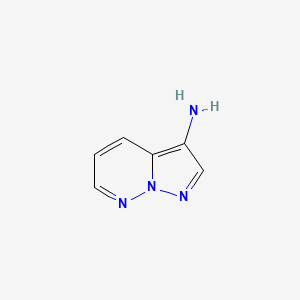 molecular formula C6H6N4 B13009968 Pyrazolo[1,5-b]pyridazin-3-amine 