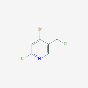 molecular formula C6H4BrCl2N B13009978 4-Bromo-2-chloro-5-(chloromethyl)pyridine 