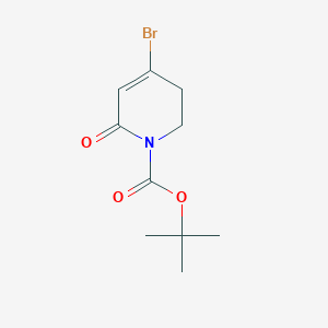 molecular formula C10H14BrNO3 B13009994 tert-Butyl 4-bromo-2-oxo-5,6-dihydropyridine-1(2H)-carboxylate 