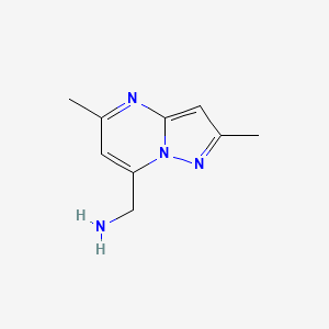 molecular formula C9H12N4 B13009997 (2,5-Dimethylpyrazolo[1,5-a]pyrimidin-7-yl)methylamine CAS No. 1193387-62-0