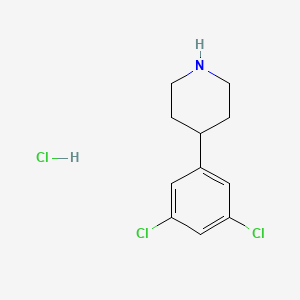 molecular formula C11H14Cl3N B13010038 4-(3,5-Dichlorophenyl)piperidine hydrochloride 