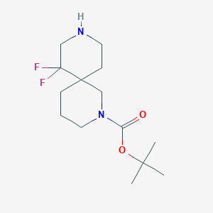 molecular formula C14H24F2N2O2 B13010057 tert-Butyl7,7-difluoro-2,9-diazaspiro[5.5]undecane-2-carboxylate 