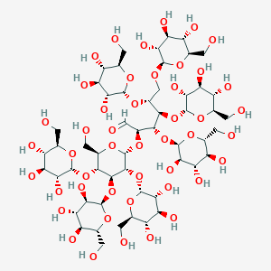 molecular formula C54H92O46 B13010103 Glc(a1-2)[Glc(a1-3)][Glc(a1-4)]Glc(a1-2)[Glc(a1-3)][Glc(a1-4)][Glc(a1-5)][Glc(b1-6)]aldehydo-Glc 