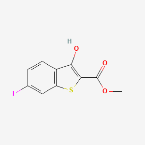 molecular formula C10H7IO3S B13010120 Methyl 3-hydroxy-6-iodobenzo[b]thiophene-2-carboxylate 