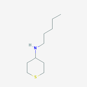 molecular formula C10H21NS B13010122 N-Pentyltetrahydro-2H-thiopyran-4-amine 