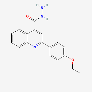 molecular formula C19H19N3O2 B1301013 2-(4-丙氧苯基)喹啉-4-甲酰肼 CAS No. 51842-79-6