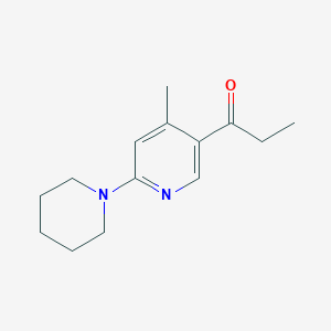 1-(4-Methyl-6-(piperidin-1-yl)pyridin-3-yl)propan-1-one