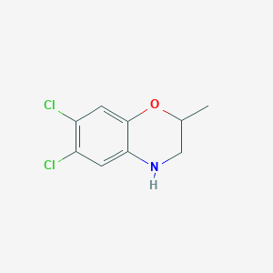 molecular formula C9H9Cl2NO B13010164 6,7-Dichloro-2-methyl-3,4-dihydro-2H-benzo[b][1,4]oxazine 