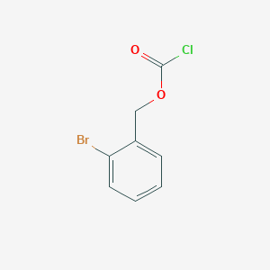 molecular formula C8H6BrClO2 B13010216 2-Bromobenzyl carbonochloridate 