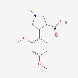 4-(2,4-Dimethoxyphenyl)-1-methylpyrrolidine-3-carboxylic acid