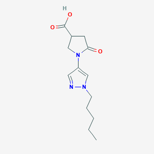 5-Oxo-1-(1-pentyl-1H-pyrazol-4-yl)pyrrolidine-3-carboxylic acid