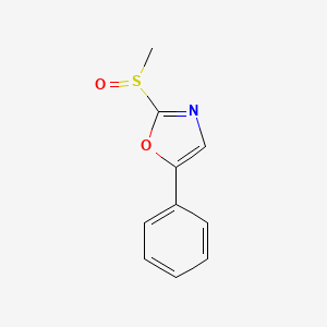 molecular formula C10H9NO2S B13010244 2-(Methylsulfinyl)-5-phenyloxazole 