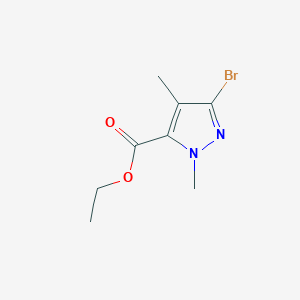 molecular formula C8H11BrN2O2 B13010252 Ethyl 3-bromo-1,4-dimethyl-1H-pyrazole-5-carboxylate 