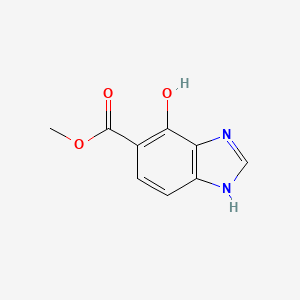 molecular formula C9H8N2O3 B13010268 methyl 4-hydroxy-1H-benzimidazole-5-carboxylate 