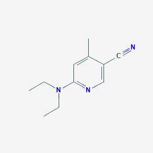 molecular formula C11H15N3 B13010288 6-(Diethylamino)-4-methylnicotinonitrile 