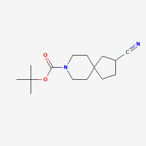 molecular formula C15H24N2O2 B13010295 tert-Butyl2-cyano-8-azaspiro[4.5]decane-8-carboxylate 