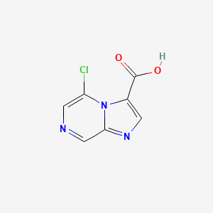 molecular formula C7H4ClN3O2 B13010343 5-Chloroimidazo[1,2-a]pyrazine-3-carboxylic acid 