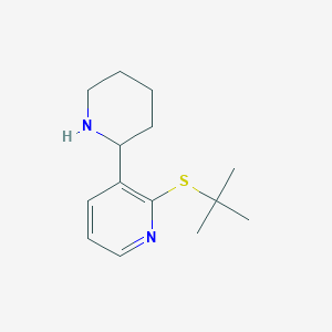 molecular formula C14H22N2S B13010356 2-(tert-Butylthio)-3-(piperidin-2-yl)pyridine 