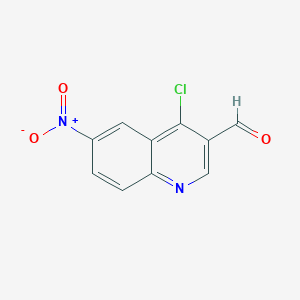 molecular formula C10H5ClN2O3 B13010377 4-Chloro-6-nitroquinoline-3-carbaldehyde 