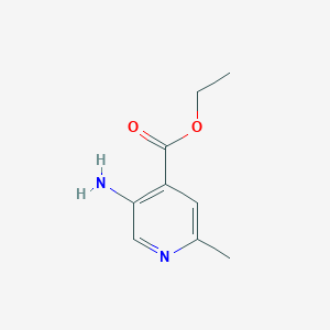 molecular formula C9H12N2O2 B13010407 Ethyl 5-amino-2-methylpyridine-4-carboxylate CAS No. 52393-72-3