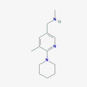 molecular formula C13H21N3 B13010423 N-Methyl-1-(5-methyl-6-(piperidin-1-yl)pyridin-3-yl)methanamine 