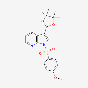 1-((4-Methoxyphenyl)sulfonyl)-3-(4,4,5,5-tetramethyl-1,3-dioxolan-2-yl)-1H-pyrrolo[2,3-b]pyridine