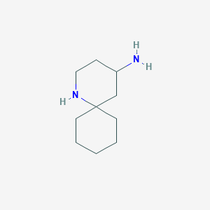 molecular formula C10H20N2 B13010467 1-Azaspiro[5.5]undecan-4-amine 