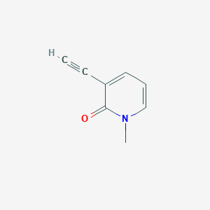 molecular formula C8H7NO B13010472 3-Ethynyl-1-methylpyridin-2(1H)-one 