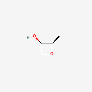 molecular formula C4H8O2 B13010490 (2R,3R)-2-methyloxetan-3-ol 