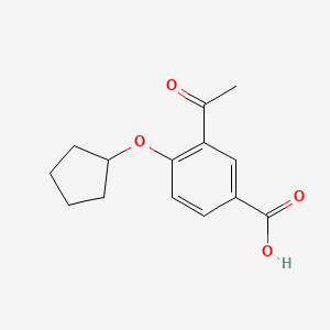 3-Acetyl-4-(cyclopentyloxy)benzoic acid