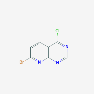 molecular formula C7H3BrClN3 B13010501 7-Bromo-4-chloropyrido[2,3-d]pyrimidine 