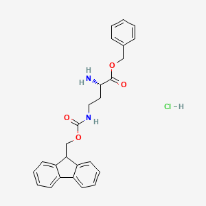 molecular formula C26H27ClN2O4 B13010549 H-Dab(Fmoc)-OBzl.HCl 