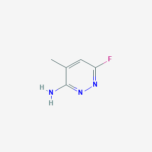 molecular formula C5H6FN3 B13010577 6-Fluoro-4-methylpyridazin-3-amine 