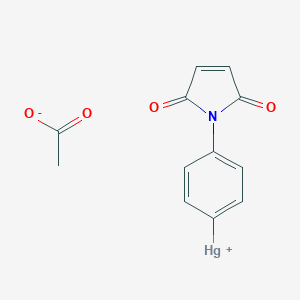 molecular formula C12H9HgNO4 B130106 N-[对-(乙酰汞)苯基]马来酰亚胺 CAS No. 117259-61-7