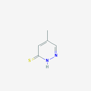 molecular formula C5H6N2S B13010697 5-Methylpyridazine-3-thiol 