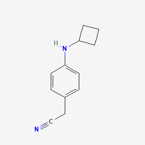 molecular formula C12H14N2 B13010698 2-(4-(Cyclobutylamino)phenyl)acetonitrile 