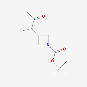 molecular formula C12H21NO3 B13010727 Tert-butyl 3-(3-oxobutan-2-yl)azetidine-1-carboxylate 