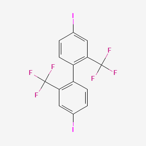 molecular formula C14H6F6I2 B1301078 2,2'-双(三氟甲基)-4,4'-二碘联苯 CAS No. 89803-70-3