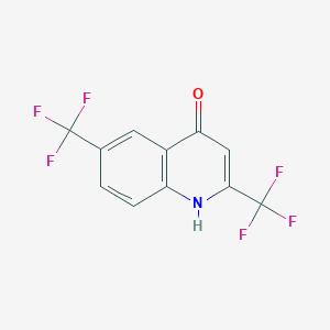 molecular formula C11H5F6NO B1301079 2,6-双(三氟甲基)-4-羟基喹啉 CAS No. 35877-04-4