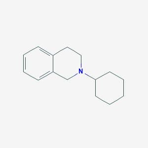 molecular formula C15H21N B13010824 2-Cyclohexyl-1,2,3,4-tetrahydroisoquinoline CAS No. 13605-96-4