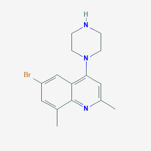 6-Bromo-2,8-dimethyl-4-(piperazin-1-yl)quinoline