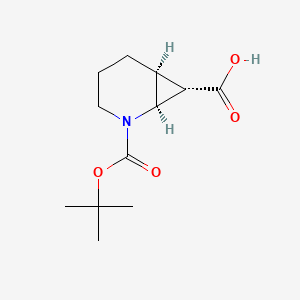 molecular formula C12H19NO4 B13010843 (1S,6S,7S)-2-[(tert-butoxy)carbonyl]-2-azabicyclo[4.1.0]heptane-7-carboxylic acid CAS No. 1303890-60-9