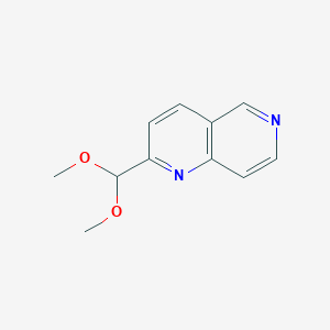 molecular formula C11H12N2O2 B1301086 2-(二甲氧基甲基)-1,6-萘啶 CAS No. 386715-36-2