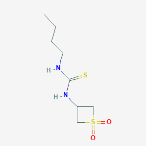 molecular formula C8H16N2O2S2 B13010883 1-Butyl-3-(1,1-dioxidothietan-3-yl)thiourea 