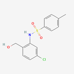 molecular formula C14H14ClNO3S B13010919 N-(5-Chloro-2-(hydroxymethyl)phenyl)-4-methylbenzenesulfonamide 