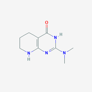 molecular formula C9H14N4O B13010924 2-(Dimethylamino)-5,6,7,8-tetrahydropyrido[2,3-d]pyrimidin-4(3H)-one 