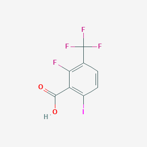 molecular formula C8H3F4IO2 B13010929 2-Fluoro-6-iodo-3-(trifluoromethyl)benzoic acid 