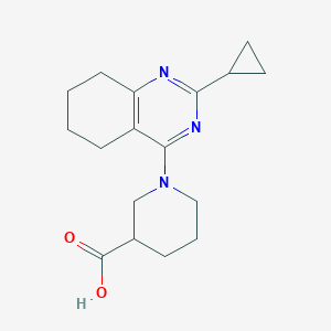 molecular formula C17H23N3O2 B13010973 1-(2-Cyclopropyl-5,6,7,8-tetrahydroquinazolin-4-yl)piperidine-3-carboxylic acid 