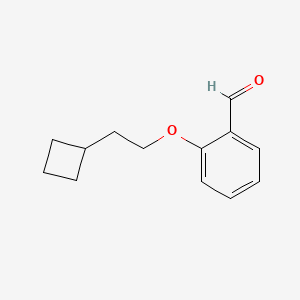 molecular formula C13H16O2 B13010991 2-(2-Cyclobutylethoxy)benzaldehyde 