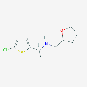 1-(5-Chlorothiophen-2-yl)-N-((tetrahydrofuran-2-yl)methyl)ethan-1-amine